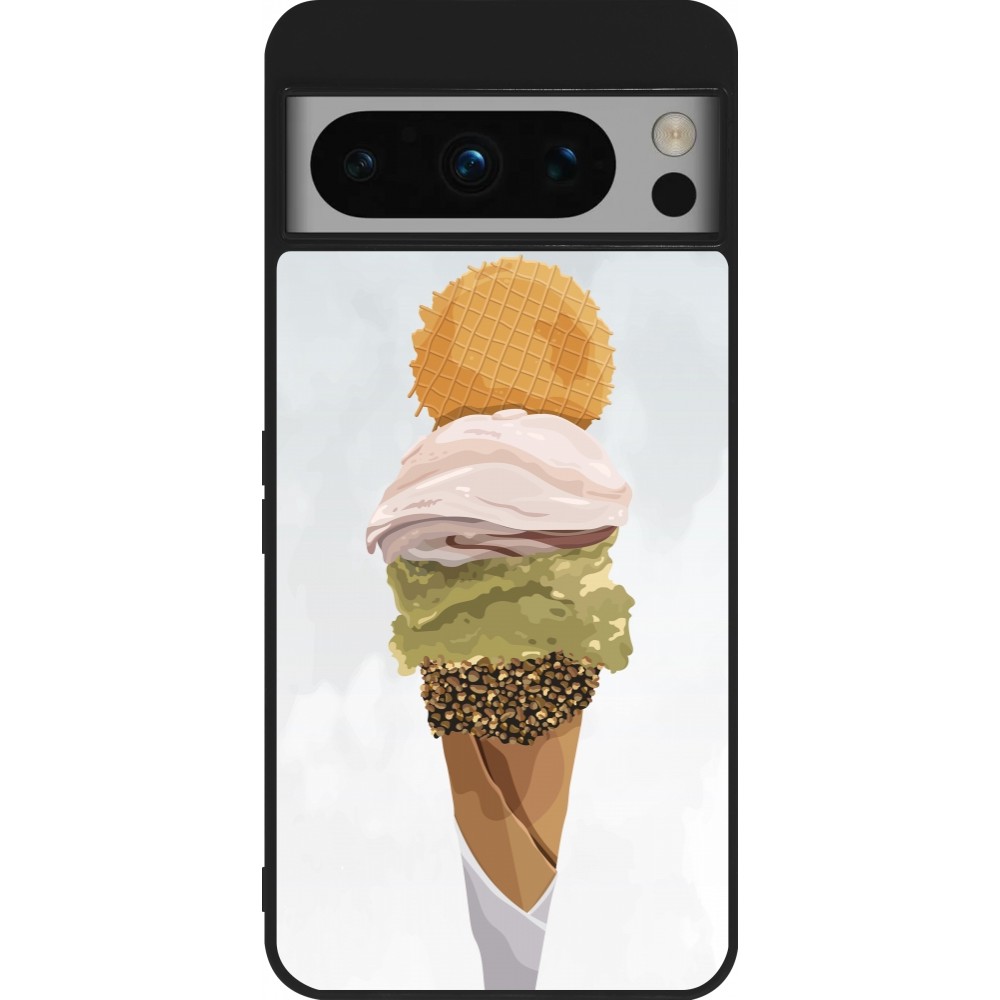 Coque Google Pixel 8 Pro - Silicone rigide noir Summer 2025 Cornet