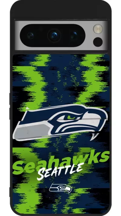 Coque Google Pixel 8 Pro - Silicone rigide noir Super Bowl 26 Seattle 2