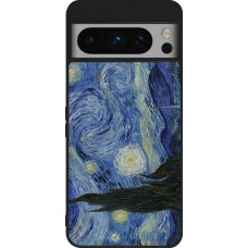 Coque Google Pixel 8 Pro - Silicone rigide noir Tableau art - La Nuit étoilée - Van Gogh