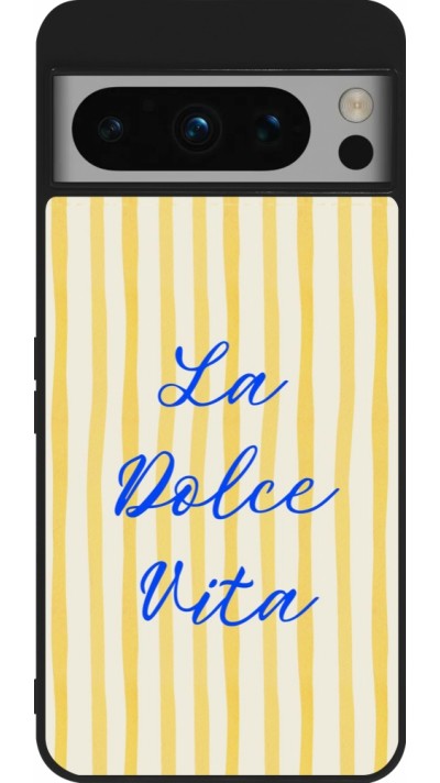 Google Pixel 8 Pro Case Hülle - Silikon schwarz The good life 2026