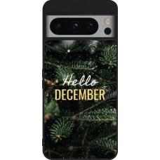 Coque Google Pixel 8 Pro - Silicone rigide noir Winter 25 Winter hello december