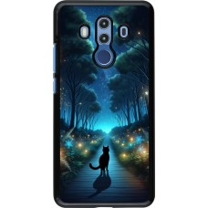 Huawei Mate 10 Pro Case Hülle - Schwarze Katze Spaziergang