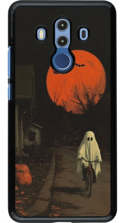 Coque Huawei Mate 10 Pro - Halloween 2025 Ghost on a bicycle