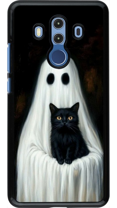 Coque Huawei Mate 10 Pro - Halloween 2025 Ghost with black cat