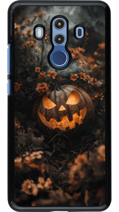 Coque Huawei Mate 10 Pro - Halloween 2025 Pumpkin with flowers