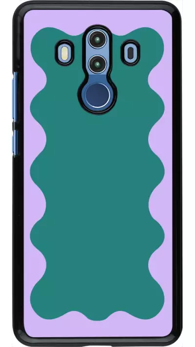 Coque Huawei Mate 10 Pro - Wavy Rectangle Green Purple