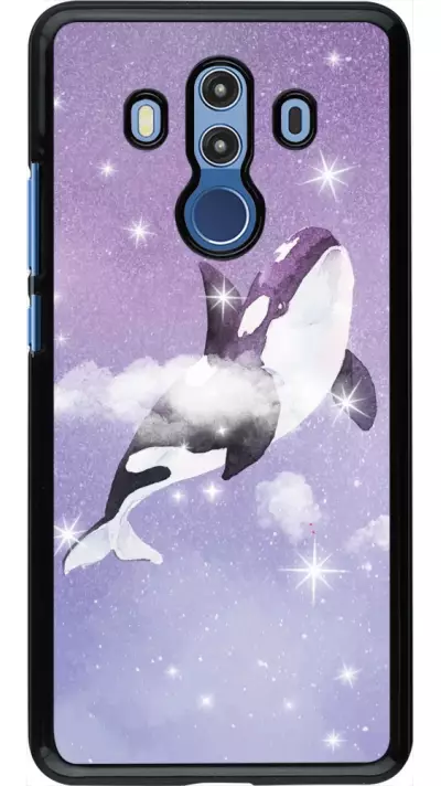 Coque Huawei Mate 10 Pro - Whale in sparking stars
