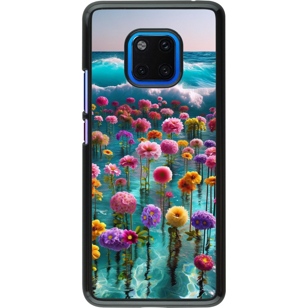 Huawei Mate 20 Pro Case Hülle - Blumenmeer Wellen