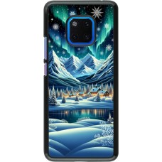 Coque Huawei Mate 20 Pro - Snowy Mountain Village Lake night