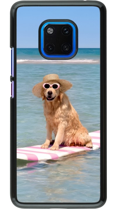 Huawei Mate 20 Pro Case Hülle - Summer Dog on Paddle
