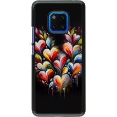 Coque Huawei Mate 20 Pro - Valentine 2024 Coeur Noir Abstrait