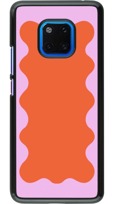 Coque Huawei Mate 20 Pro - Wavy Rectangle Orange Pink