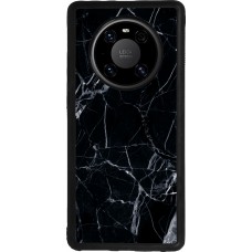 Coque Huawei Mate 40 Pro - Silicone rigide noir Marble Black 01