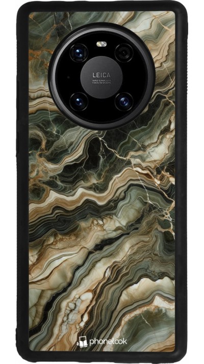Huawei Mate 40 Pro Case Hülle - Silikon schwarz Oliv Marmor