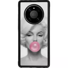 Coque Huawei Mate 40 Pro - Silicone rigide noir Marilyn Bubble