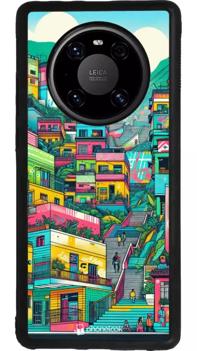 Coque Huawei Mate 40 Pro - Silicone rigide noir Medellin Comuna 13 Art