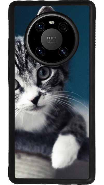 Huawei Mate 40 Pro Case Hülle - Silikon schwarz Meow 23