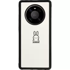 Coque Huawei Mate 40 Pro - Silicone rigide noir Minimal bunny cutie
