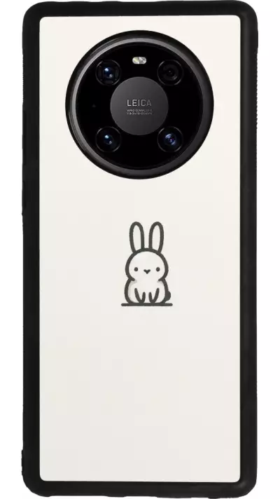 Coque Huawei Mate 40 Pro - Silicone rigide noir Minimal bunny cutie