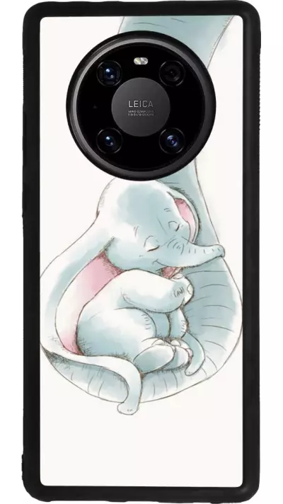 Coque Huawei Mate 40 Pro - Silicone rigide noir Mom 1903