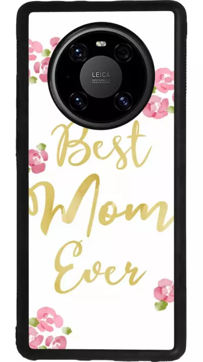 Coque Huawei Mate 40 Pro - Silicone rigide noir Mom 2024 best Mom ever