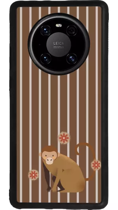 Coque Huawei Mate 40 Pro - Silicone rigide noir Monkey with stripes