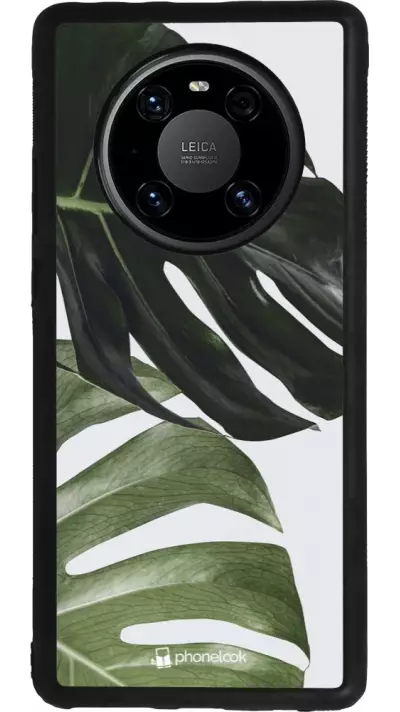Coque Huawei Mate 40 Pro - Silicone rigide noir Monstera Plant