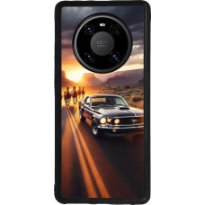 Coque Huawei Mate 40 Pro - Silicone rigide noir Mustang 69 Grand Canyon
