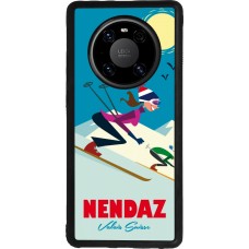 Coque Huawei Mate 40 Pro - Silicone rigide noir Nendaz Ski Downhill