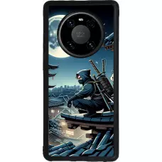 Coque Huawei Mate 40 Pro - Silicone rigide noir Ninja sous la lune
