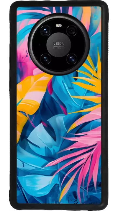 Coque Huawei Mate 40 Pro - Silicone rigide noir Palms Blue