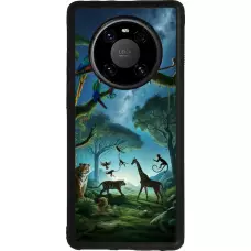 Coque Huawei Mate 40 Pro - Silicone rigide noir Paradis des animaux exotiques