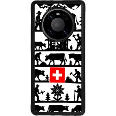 Coque Huawei Mate 40 Pro - Silicone rigide noir Poya Suisse 1