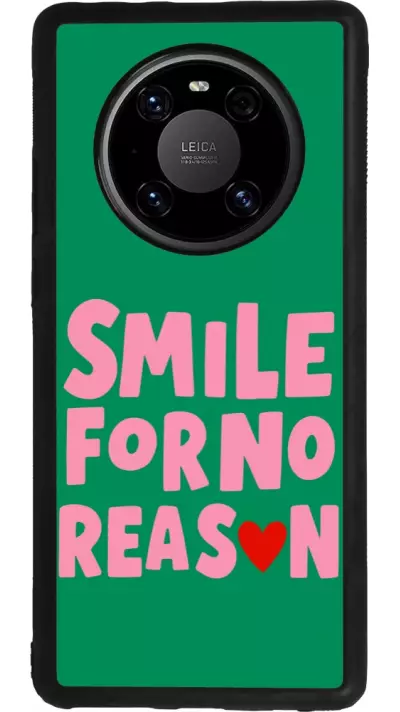 Coque Huawei Mate 40 Pro - Silicone rigide noir Smile for no reason 2026