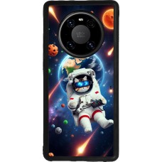 Huawei Mate 40 Pro Case Hülle - Silikon schwarz VR SpaceCat Odyssee