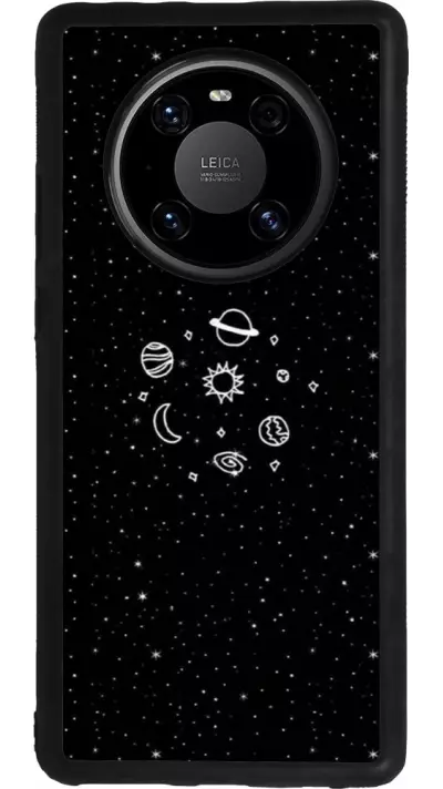 Coque Huawei Mate 40 Pro - Silicone rigide noir Space Doodle