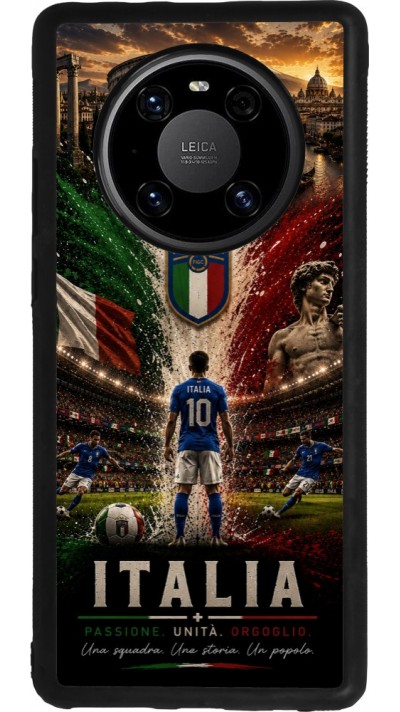 Coque Huawei Mate 40 Pro - Silicone rigide noir Football Italie splash 2026