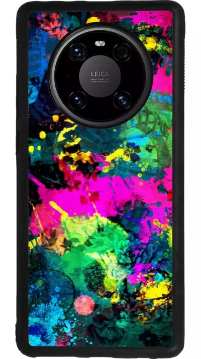 Coque Huawei Mate 40 Pro - Silicone rigide noir Splash paint