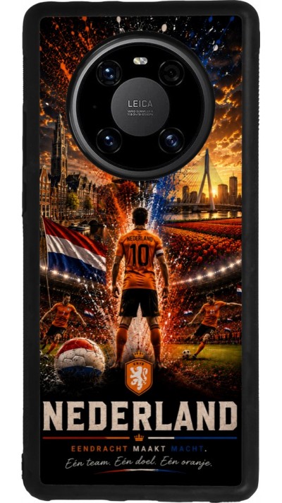 Coque Huawei Mate 40 Pro - Silicone rigide noir Football Pays-Bas splash 2026
