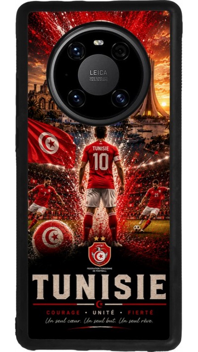 Coque Huawei Mate 40 Pro - Silicone rigide noir Football Tunisie splash 2026