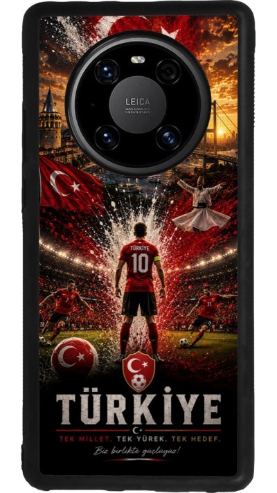 Coque Huawei Mate 40 Pro - Silicone rigide noir Football Turquie splash 2026