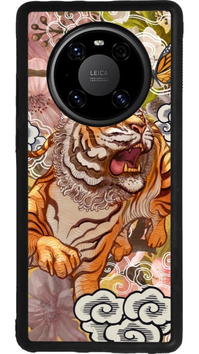Huawei Mate 40 Pro Case Hülle - Silikon schwarz Spring 23 japanese tiger