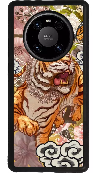 Coque Huawei Mate 40 Pro - Silicone rigide noir Spring 23 japanese tiger