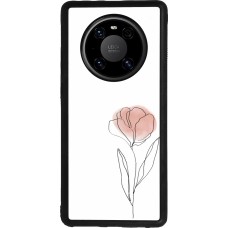 Coque Huawei Mate 40 Pro - Silicone rigide noir Spring 23 minimalist flower