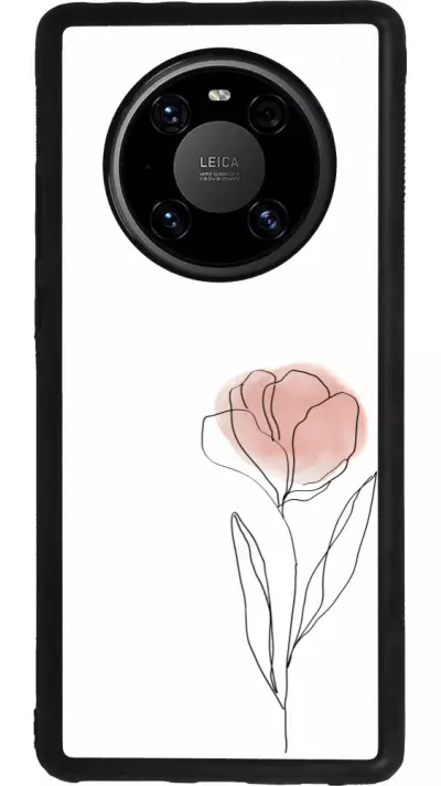 Coque Huawei Mate 40 Pro - Silicone rigide noir Spring 23 minimalist flower