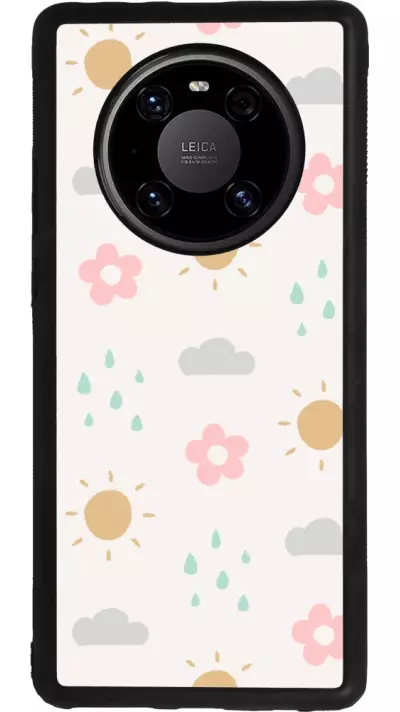 Coque Huawei Mate 40 Pro - Silicone rigide noir Spring 23 weather