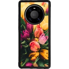Huawei Mate 40 Pro Case Hülle - Silikon schwarz Bouquet of tulips Spring 2026