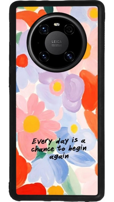 Huawei Mate 40 Pro Case Hülle - Silikon schwarz Every day is a chance Spring 2026