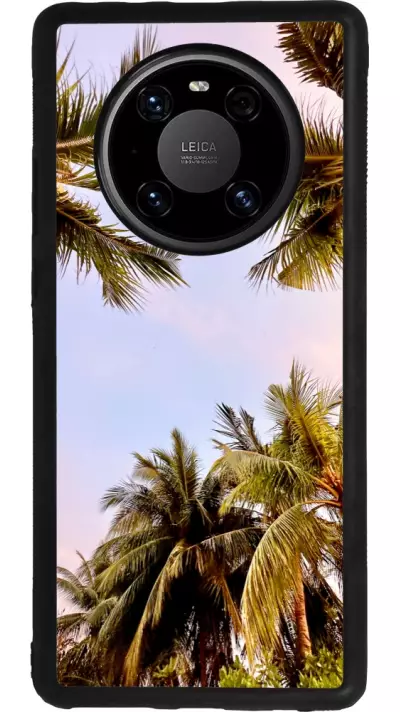 Coque Huawei Mate 40 Pro - Silicone rigide noir Summer 2023 palm tree vibe