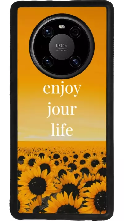 Coque Huawei Mate 40 Pro - Silicone rigide noir Summer 2025 Enjoy your life